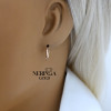 Rose gold hoop earrings #69485