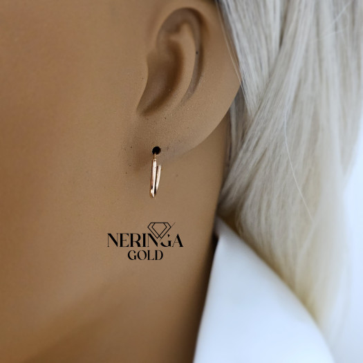 Rose gold hoop earrings #69481