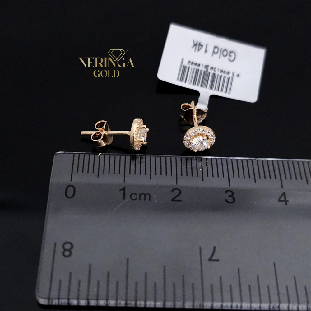 Rose gold stud earrings #69448
