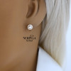 Rose gold stud earrings #69448