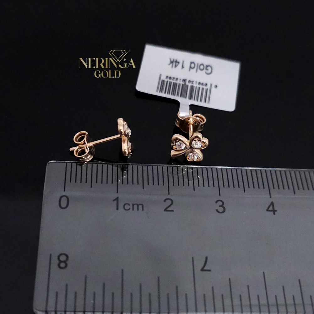 Rose gold stud earrings #69446