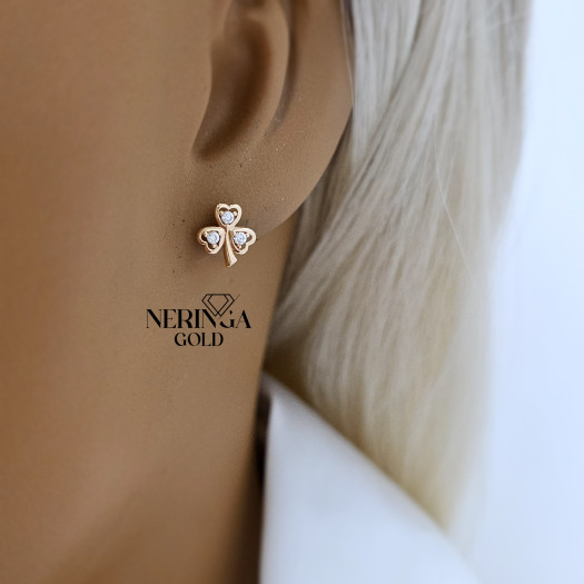 Rose gold stud earrings #69447