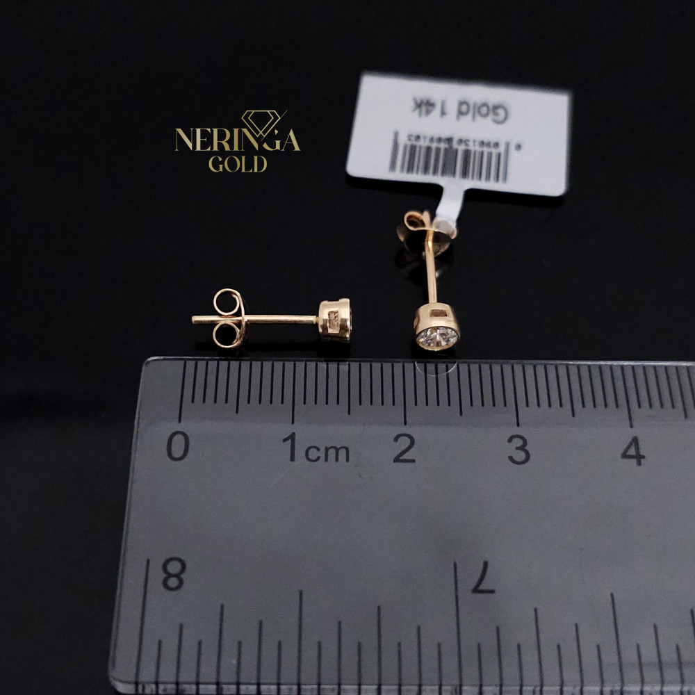 Rose gold stud earrings #69445
