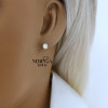 Rose gold stud earrings #69445