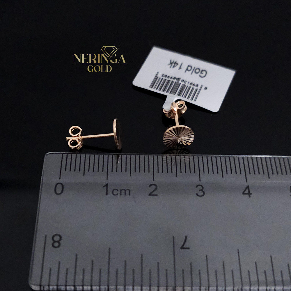Rose gold stud earrings #69459