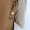 Rose gold stud earrings #69459
