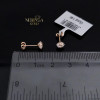 Rose gold stud earrings #69461