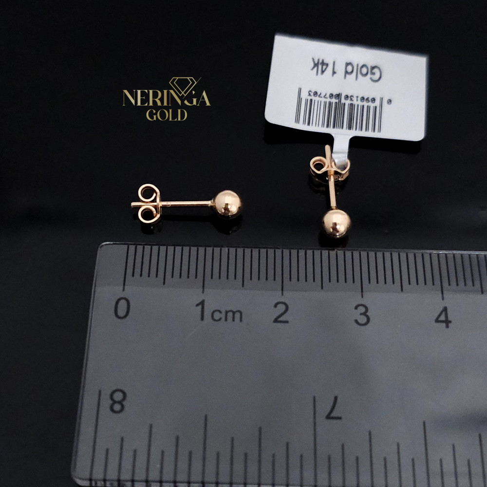 Rose gold stud earrings #69429
