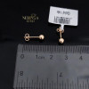 Rose gold stud earrings #69429