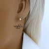 Rose gold stud earrings #69429
