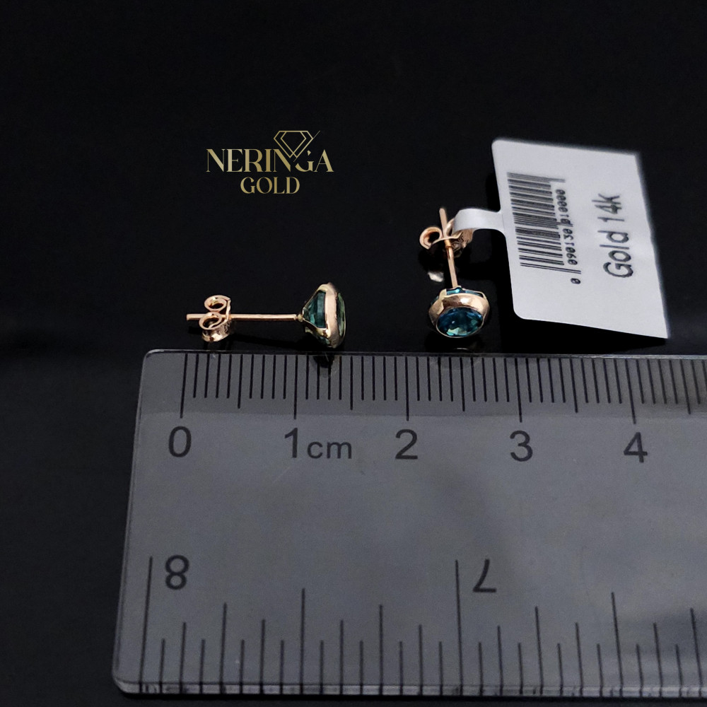 Rose gold stud earrings #69454