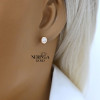 Rose gold stud earrings #69453
