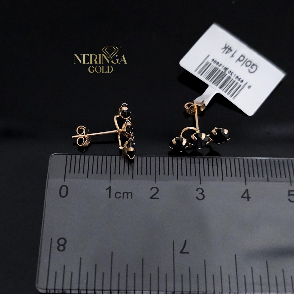 Rose gold stud earrings #69457