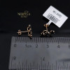 Rose gold stud earrings #69457