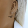 Rose gold stud earrings #69465