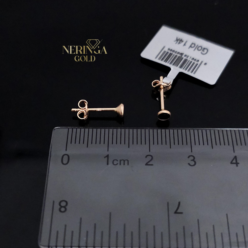 Rose gold stud earrings #69468