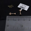Rose gold stud earrings #69468