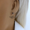 Rose gold stud earrings #69468