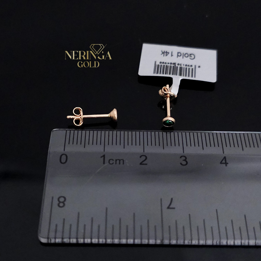 Rose gold stud earrings #69469