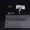 Rose gold stud earrings #69469