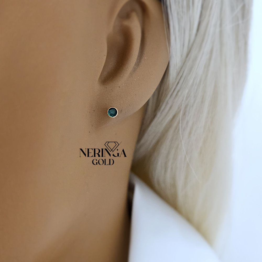 Rose gold stud earrings #69469