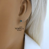Rose gold stud earrings #69469