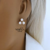 Rose gold stud earrings #69440