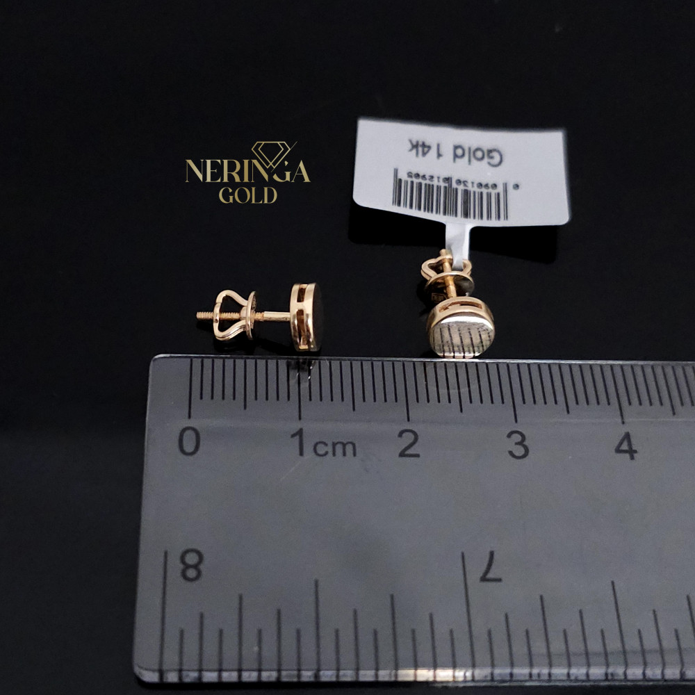Rose gold stud earrings #69443