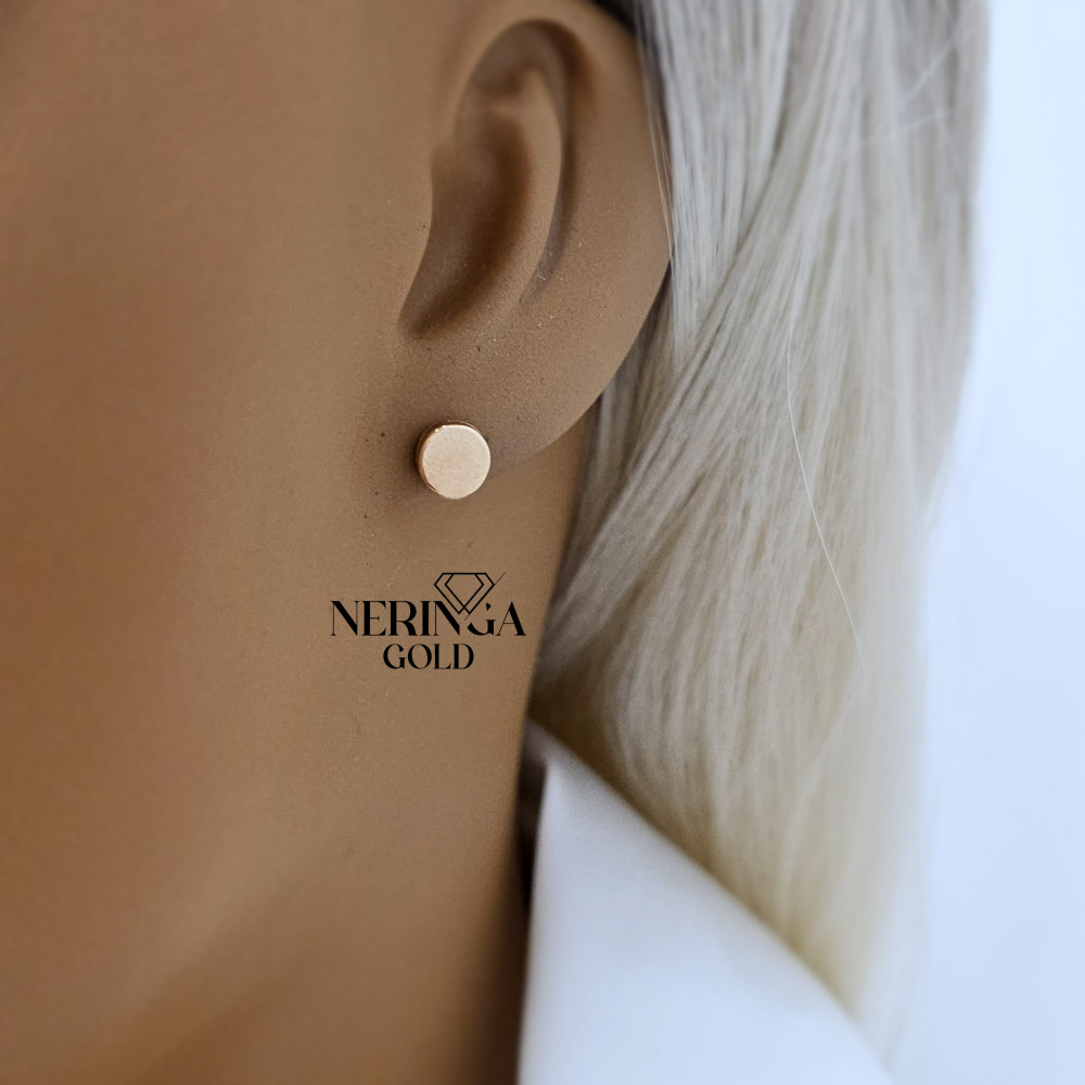 Rose gold stud earrings #69443