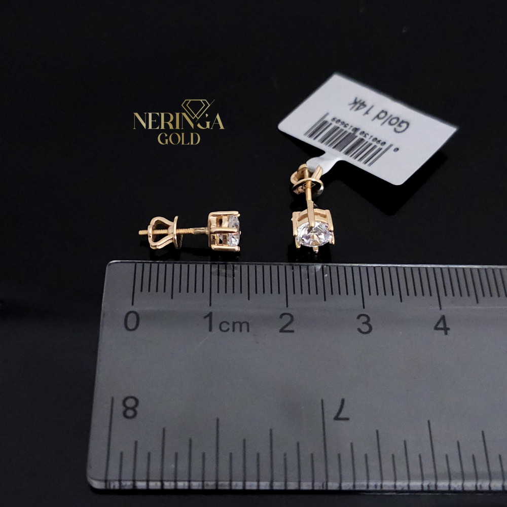 Rose gold stud earrings #69452