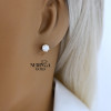 Rose gold stud earrings #69452