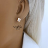 Rose gold stud earrings #69438