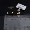 Rose gold stud earrings #69441