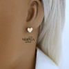 Rose gold stud earrings #69441