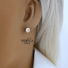 Rose gold stud earrings #69437