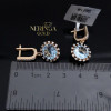Rose gold english lock earrings #69491