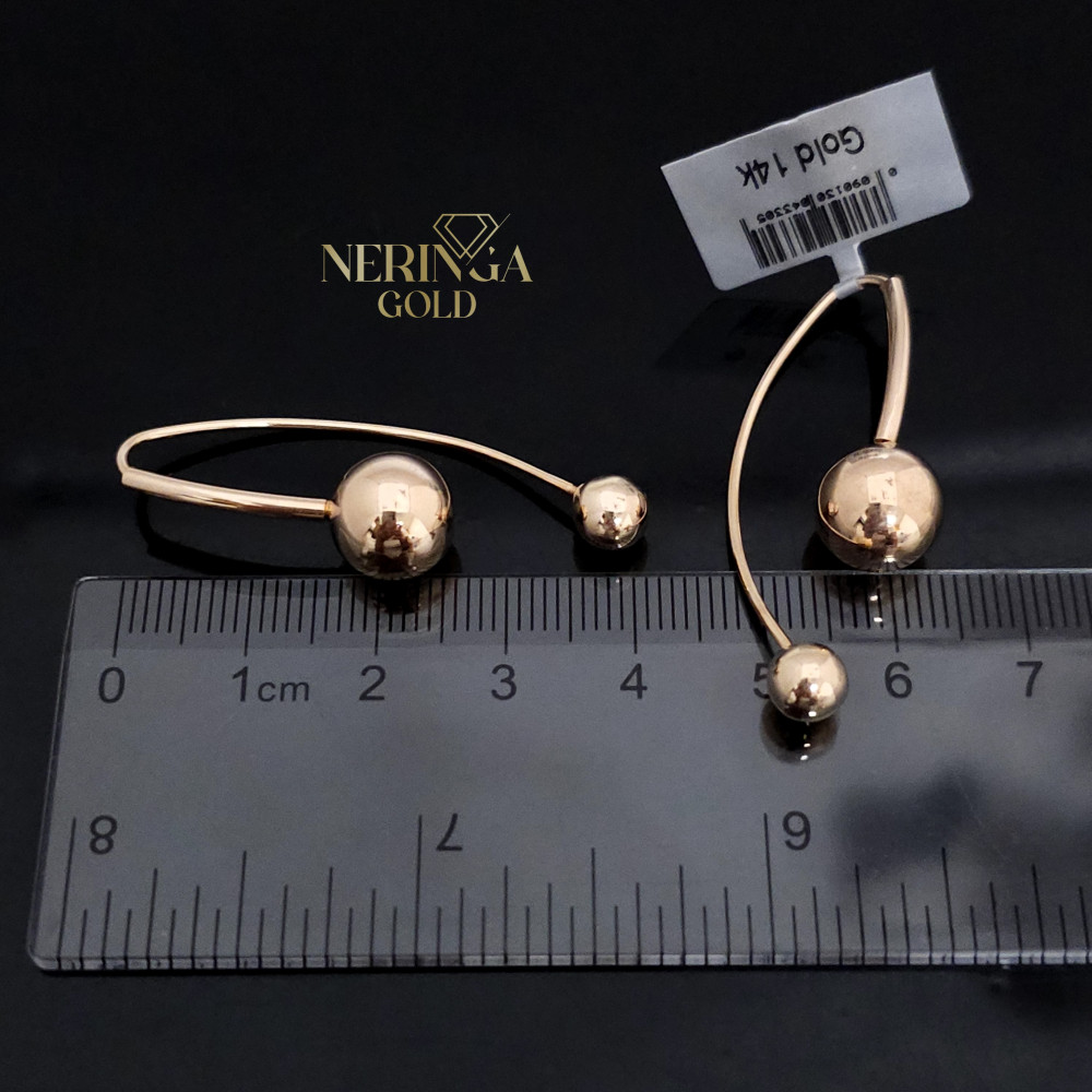 Rose gold earring #69502