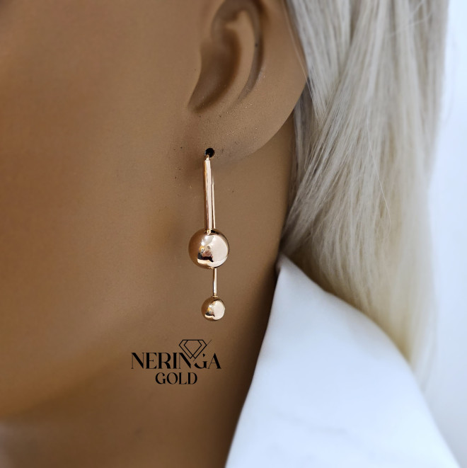 Rose gold earring #69502