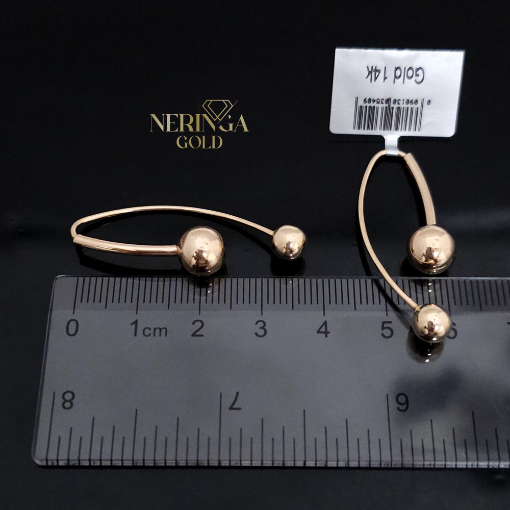 Rose gold earring #69501