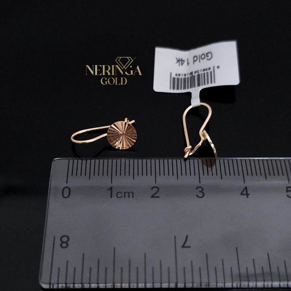 Rose gold earring #69478