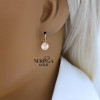 Rose gold earring #69478