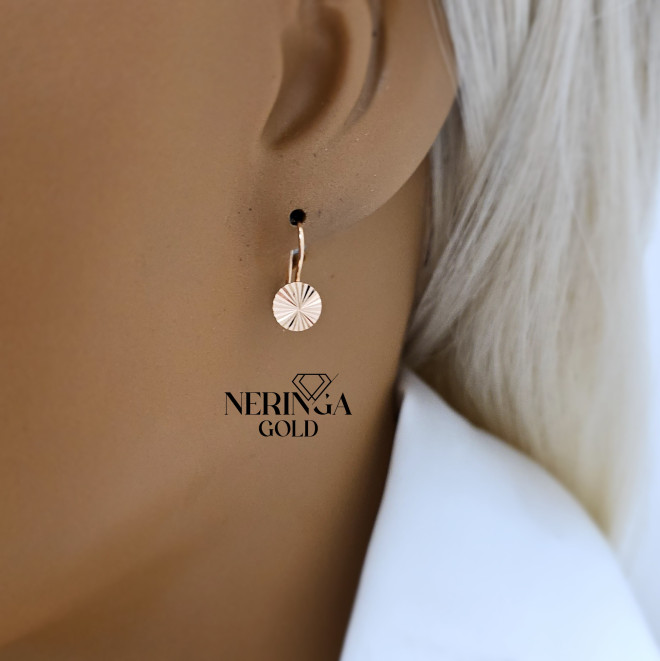 Rose gold earring #69478
