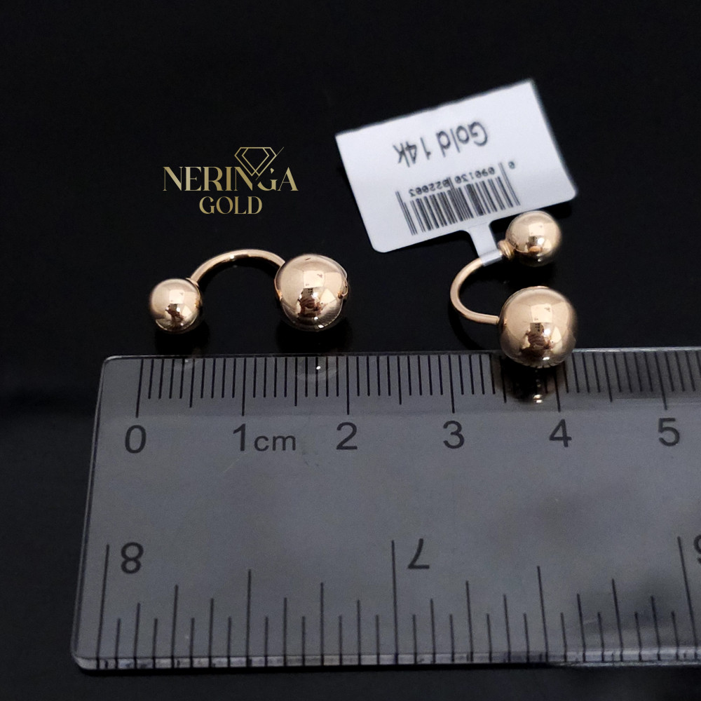 Rose gold earring #69493