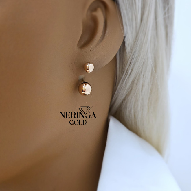 Rose gold earring #69493