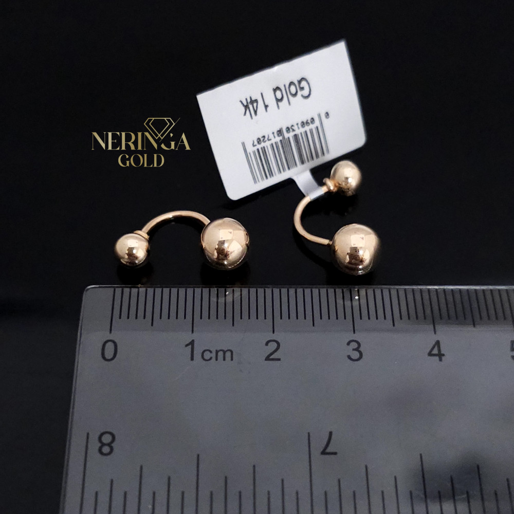 Rose gold earring #69496