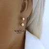 Rose gold earring #69496