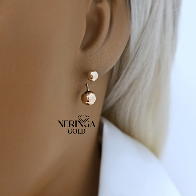 Rose gold earring #69496