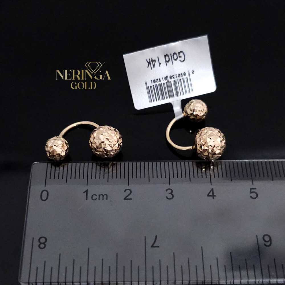 Rose gold earring #69494