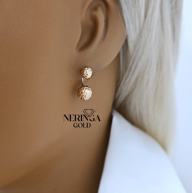 Rose gold earring #69492