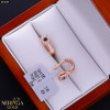 Rose gold english lock earrings #69489